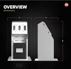 Self Service POS Kiosk Stand w/CPU & Printer for 33lb Displays White