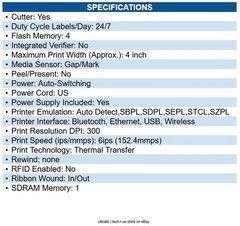 Sato WWSG04001 SG112EX 10.5″ Thermal Transfer Printer, 305dpi, USB/LAN/Serial/
