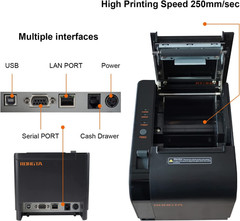 Thermal Receipt Printer, 80Mm Receipt Printers, Thermal Pos Printer with Auto C