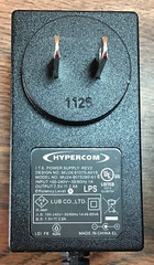 Credit Card Terminal Hypercom T4205 Black Portable Wired 24MB LCD 19-Key Buttons