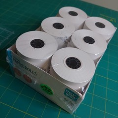 Thermal Receipt Paper Rolls 3.125″ x 190′ New Open Package 6 Rolls Made in USA