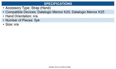 Datalogic 94ACC0417 Hand Strap, MEMOR K20-K25 – 5 Piece