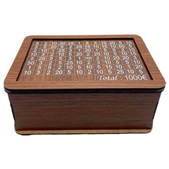€1000-€10000 Wooden Money Box with Counter Money Piggy Bank Cash Coin Saving TL