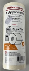 Office Depot 1-Ply Bond Paper Rolls 2.25″ X 130′ White 3 Count 109-303