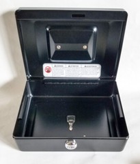 Cash Box Lock Box 8 3/4″ X 6 3/4″ Sentry Money Box Black Grey Tray CB-8