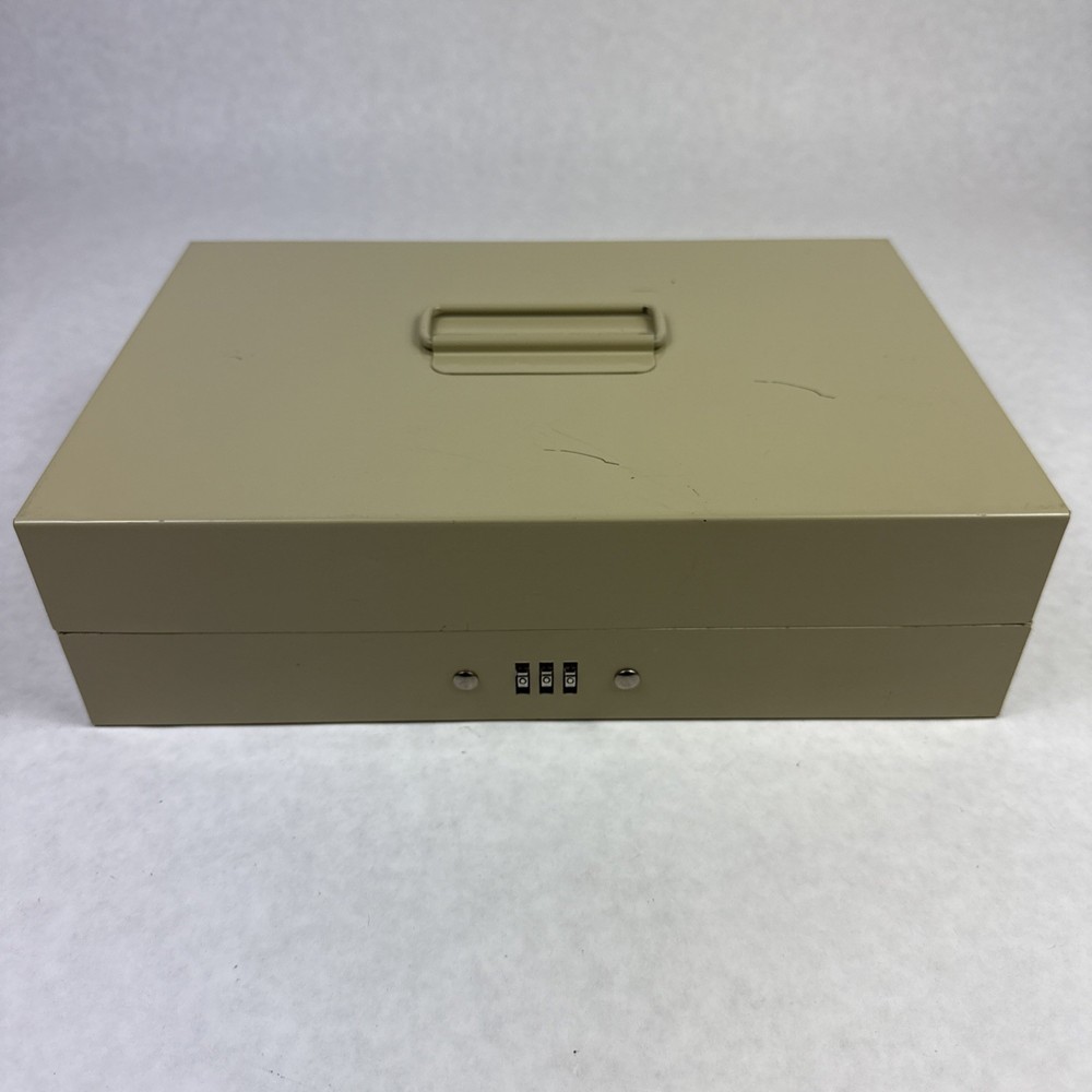 MMF Industries Steel Combination Lock Cash Box Beige *No Tray Included See Photo