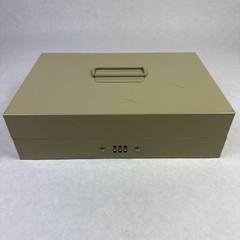 MMF Industries Steel Combination Lock Cash Box Beige *No Tray Included See Photo