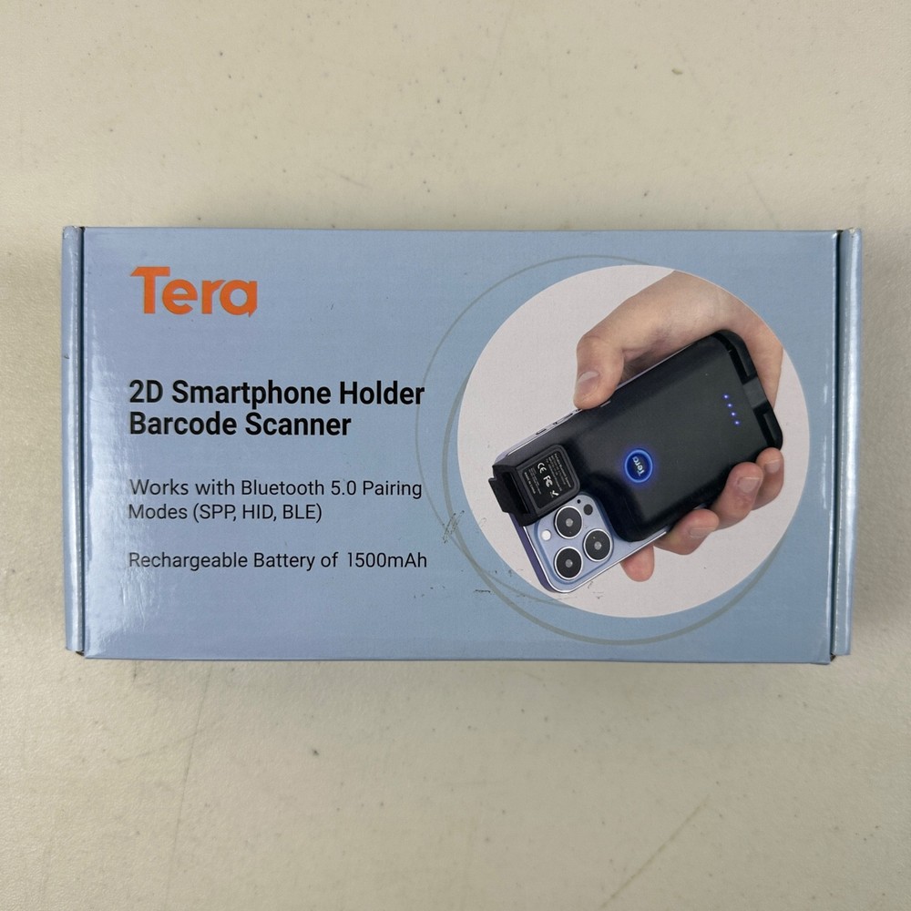 Tera Wireless 1D 2D QR Barcode Scanner Portable Back Clip 3 in 1 2.4GHz 0013