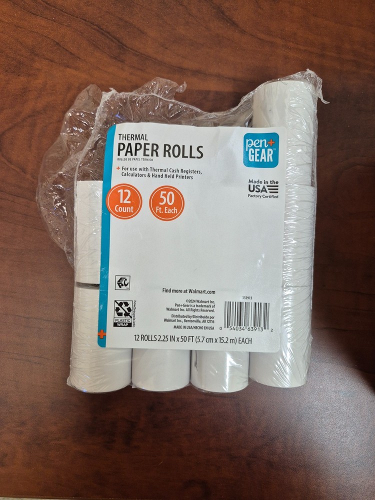 2 1/4″ X 50′ BPA Free Thermal Paper Rolls, 9 Count