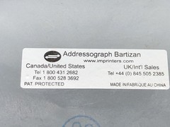 Addressograph Bartizan Manual Credit Card Imprint Machine