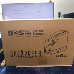 DIGITAL CHECK CheXpress 30, CX30 INKJET Check Reader Scanner 152000-02 w/Adapter