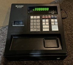 Sharp XE-A107 Electronic Cash Register “Repair” Keys-Power Cord Included