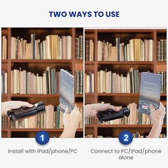 2D QR Code Wireless Bluetooth Barcode Scanner Back Clip Reader for iPad Phone