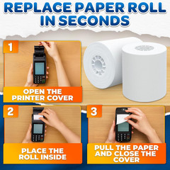 3-Pack Calculator Tape Rolls – Adding Machine Tape 2 1/4 in X 85 Ft | Reliable R
