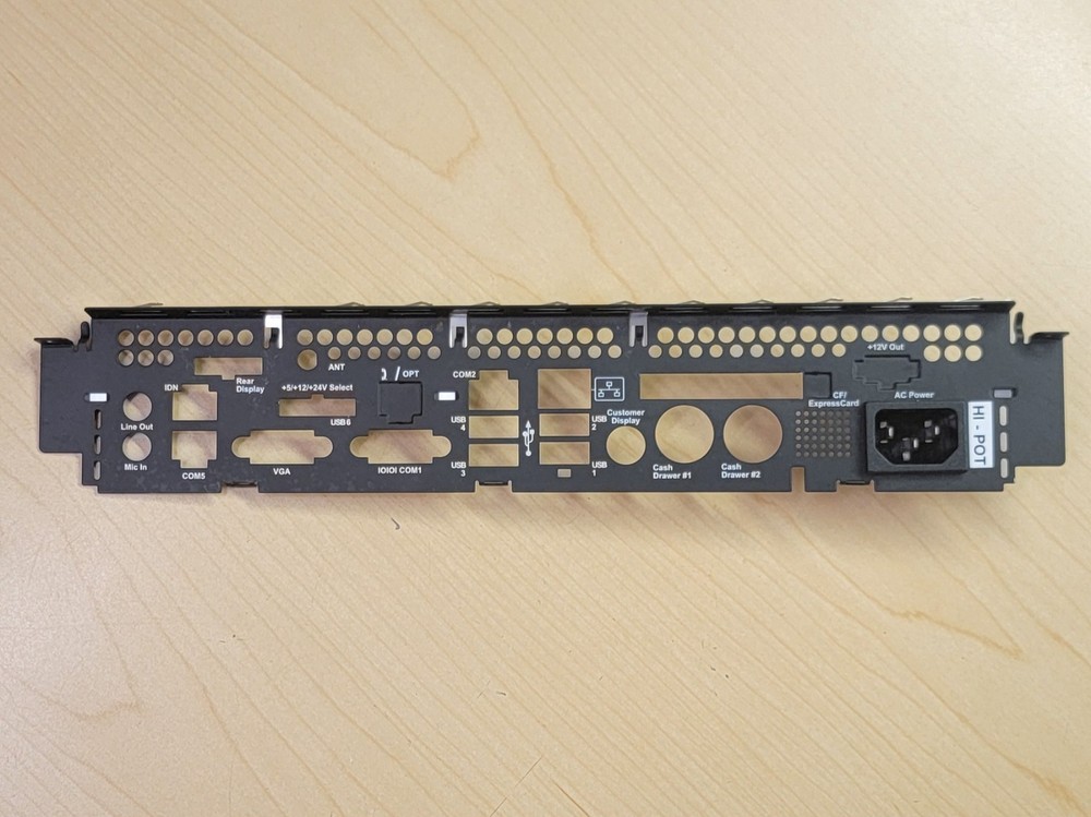 Micros POS Workstation 5/5A Faceplate Rear I/O Panel Cover