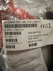 1 Genuine Zebra Charger TC51 TC510K TC56 TC57 USB Data Charger CBL-TC51-USB1-01