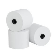 White Calculator Paper Rolls 2 1 4 x 150 ft Jam Resistant Lint Free USA Made