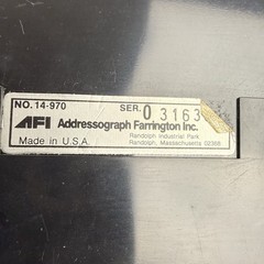 Vintage Addressograph Farrington Manual Credit Card Imprinter Data Recorder