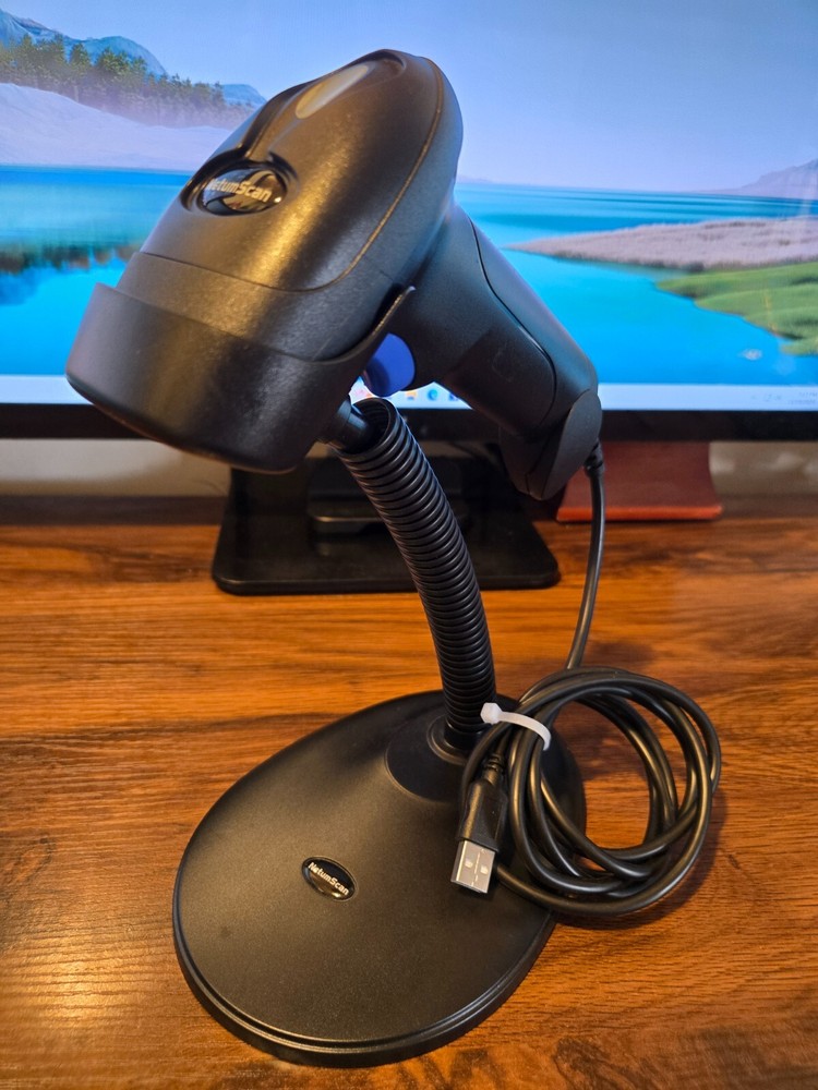 NetumScan NSL6-S Handheld Wireless CCD Barcode Scanner with USB Cable and Stand