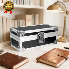 Lockable Cash Box with Key, Aluminium Alloy Money Storage Box & Single-Row Curre