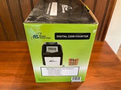 Royal Sovereign RCS-417-ADBK (FS-4DA) 4-Row Digital Coin Counter & Sorter