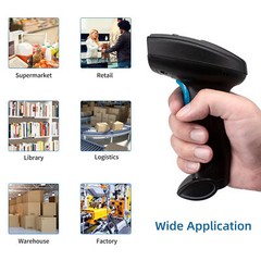 Wirelss & USB Handheld 1D 2D Barcode Scanner Bar Code Reader Manual Trigger D1O0