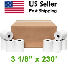 Thermal Receipt Paper Rolls For Clover POS Cash Register 3 1/8″ x 230′ Free Ship