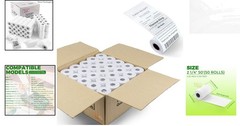 Crisp & Clear 50-Pack 2 1/4″ x 50′ Biodegradable Cash Register Paper Rolls