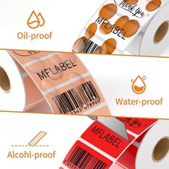 MFLABEL 12 Rolls of 1000 2-1/4 x 1-1/4 Inch Direct Thermal Perforated Shippin…