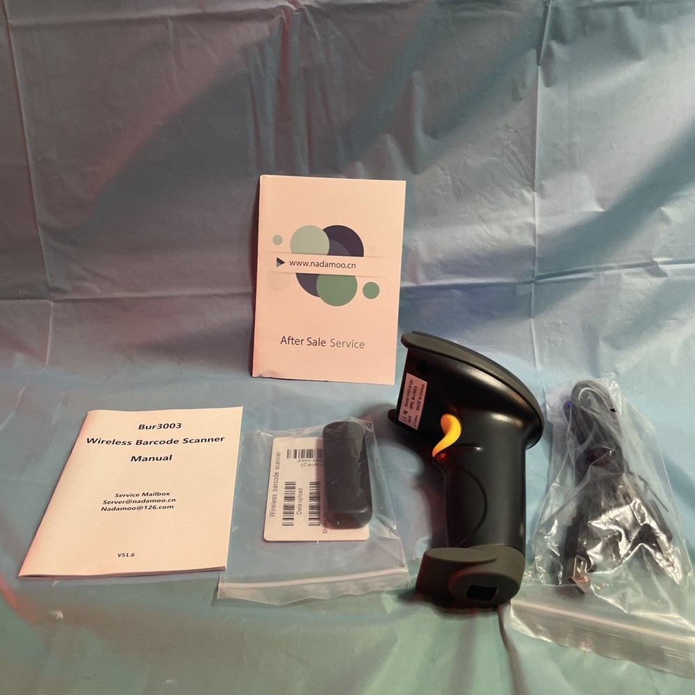 NADAMOO BUR3003 433MHz Wireless Barcode Scanner
