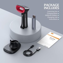 TMSL-58CR 2D Bluetooth Barcode Scanner with USB Cradle, Easy Replaceable Batt…