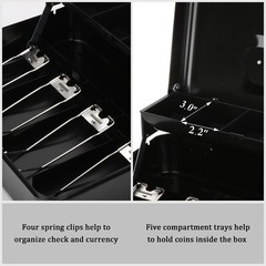 Extra-Large Cash Box with Combination Lock & Security Cable – Durable & Stylish