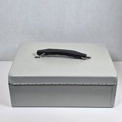 Vintage Rockaway Metal Cash Lock Box+Removable Cash Drawer NO LOCK-11″ x 8″ x 4″