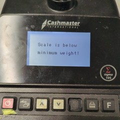 Cashmaster International Sigma 105 Cash Counting Scale w/ Battery no charger