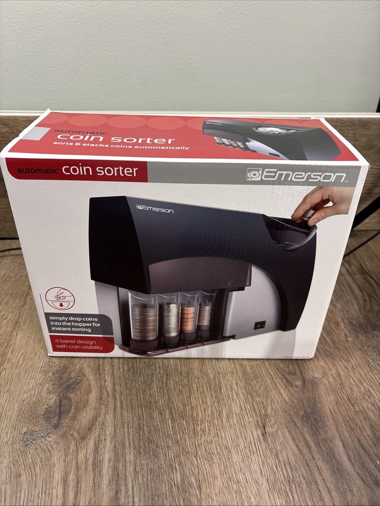 Emerson Automatic Coin Sorter 4 Barrel Brand USA Currency | New In Box