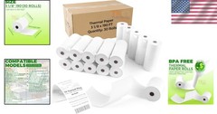 Cash Register Paper 30 Rolls, 3.125″ x 190′, Top Quality