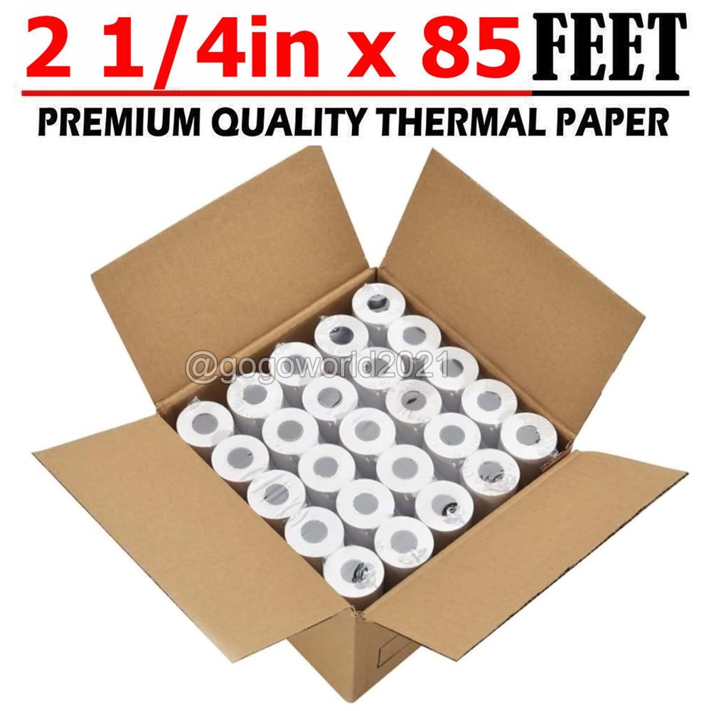 200 Rolls 2 1/4″ x 85′ Thermal Cash Register Credit Card POS Receipt Paper 85FT