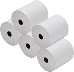 Biodegradable Thermal Receipt Paper 3-1/8″ x 230ft – 5 Rolls with Warning Signal