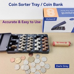 Coin Counter Coin Sorter｜2Packs Mini Coin Counter Tray Coin Sorter Tray with …