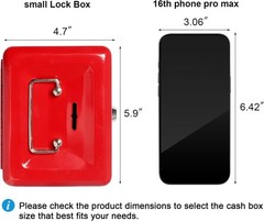 Small Lock Cash Box with Money Tray, Locking Money Box for Kids with Slot on …