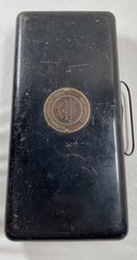 Old Metal Bank Lock Safe Safety Deposit Box Guardian, Savings, And Trust Company