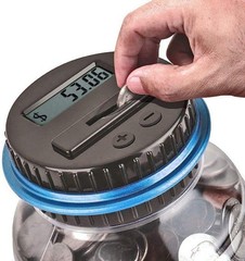 Large Piggy Banks for Adults, Digital Counting Money Jar, 1.8L Capacity Coin …