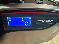 Money Counter Machine with 3 Screens, UV/IR/DD/MG/MT Counterfeit Detection-USED