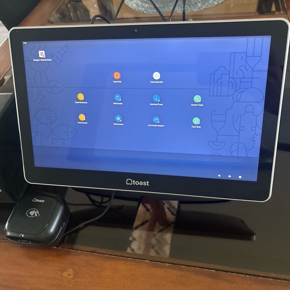 Toast TT200 POS Point of Sale System with Card Puck Credit Card Reader