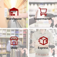 Barcode Scanner with Stand, Wired Handheld Bar Code Scanner with Adjustable S…