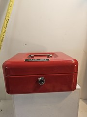 Portable Medium Steel Cash Box with Key Lock – Perfect for Home and Business