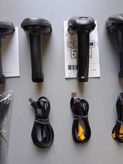 Cashier Laser Barcode Scanners Lot Of 6 with USB Wires And Code Guides NETUM Gun