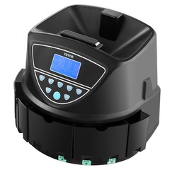 USD Coin Sorter with Screen Display Holds up to 2000 Coins 5 Coin Tubes
