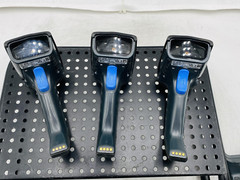 LOT OF 3 DATALOGIC GRYPHON GBT4100 -BK BARCODE SCANNER WITH DOCK T12-E8
