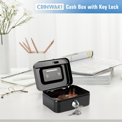 Cash Box with Lock Small Cute Lock Box with Money Slot Mini Portable Casino Safe